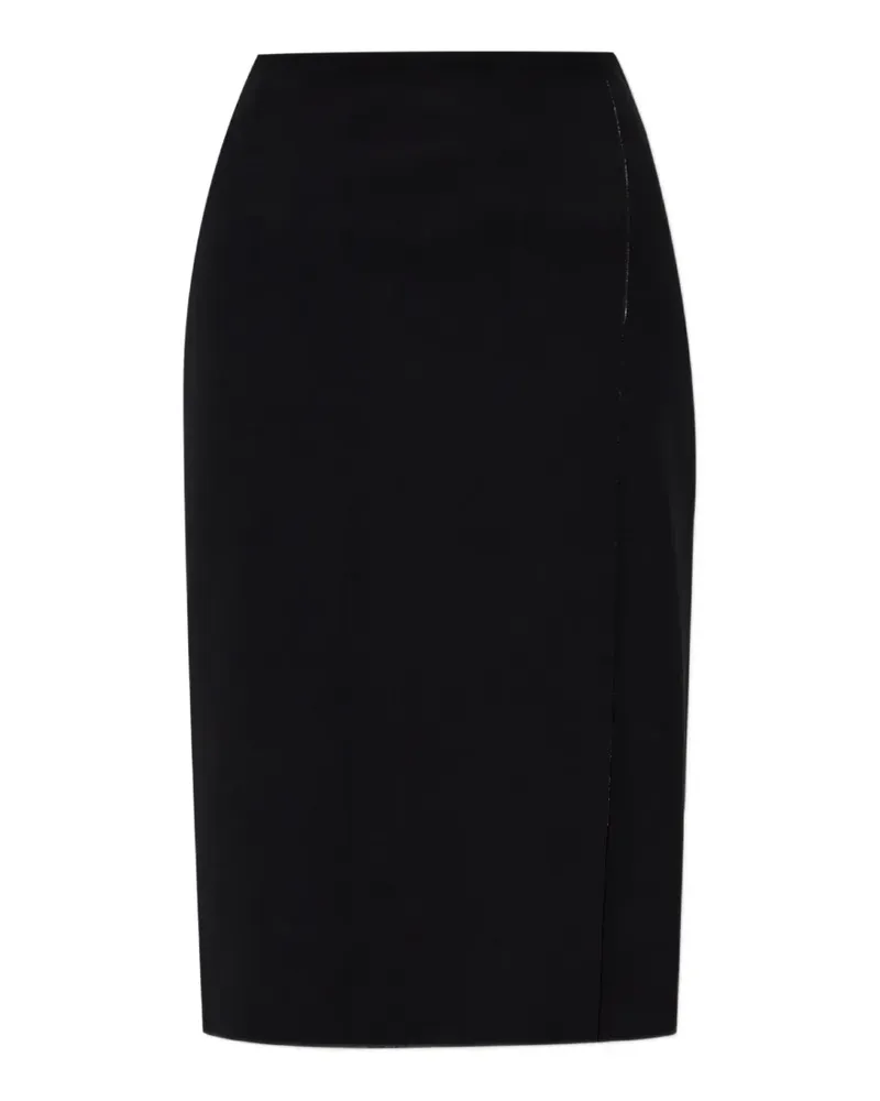 Jil Sander Midirock mit offenem Saum - Schwarz Schwarz