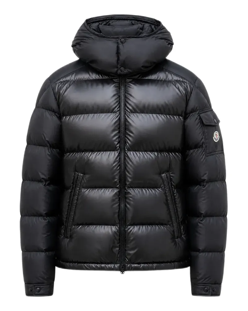 Moncler Gesteppte Kapuzenjacke - Schwarz Schwarz