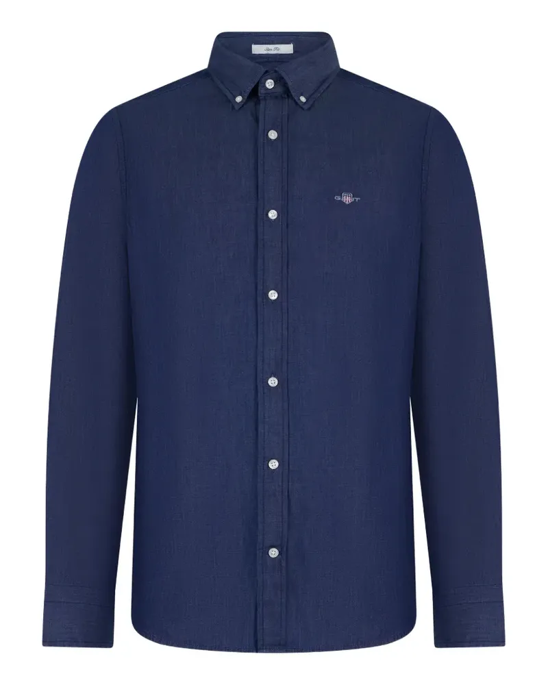 Gant Indigo long-sleeve slim-fit shirt - Blau Blau