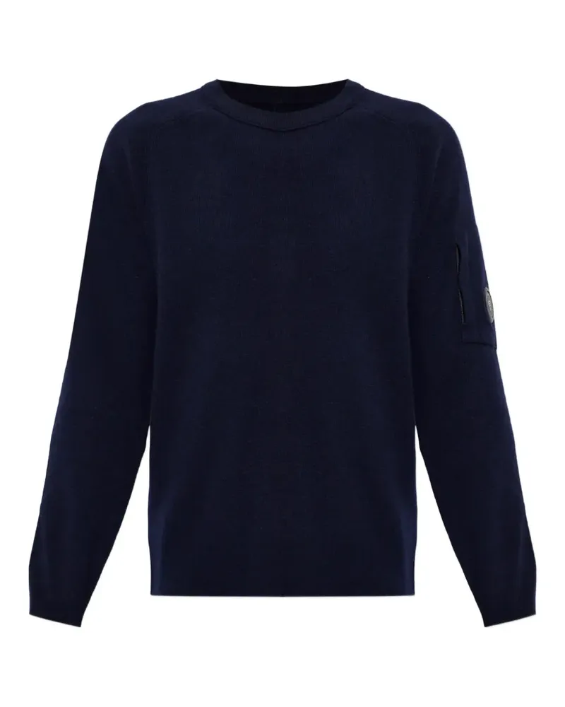 C.P. Company Pullover mit Raglanärmeln und Linsen-Detail - Blau Blau