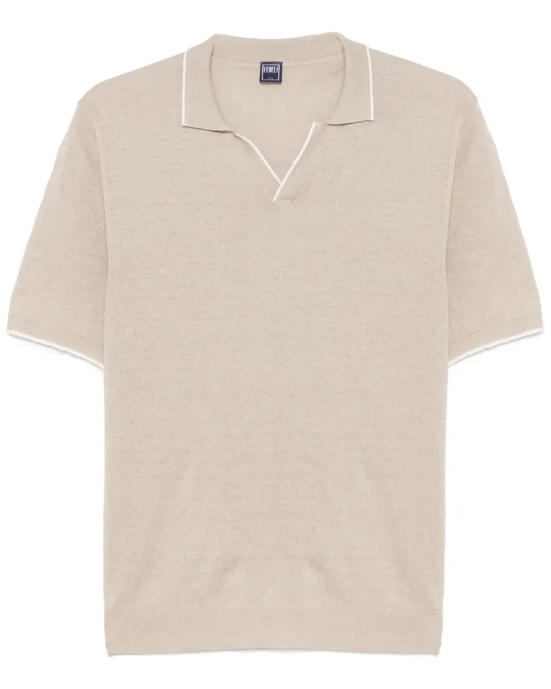 Fedeli Fein gestricktes T-Shirt - Nude Nude