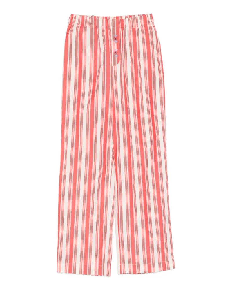 Stine Goya Gestreifte Hose mit Knöpfen - Rot Rot