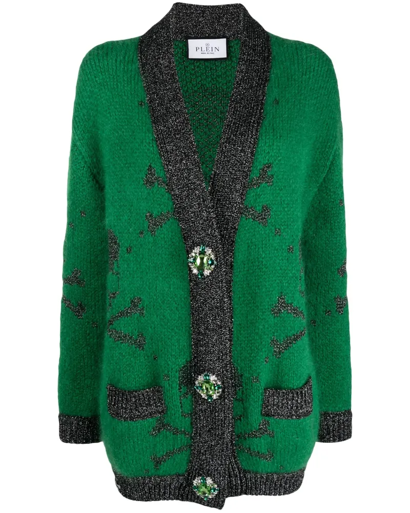 Philipp Plein Klassischer Cardigan - Grün Grün