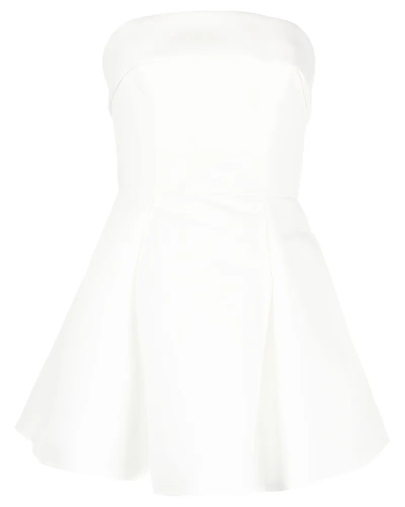 Amsale Minikleid mit Falten - Weiß Weiß