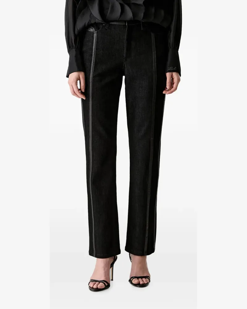 Karl Lagerfeld stripe-detail jeans - Schwarz Schwarz