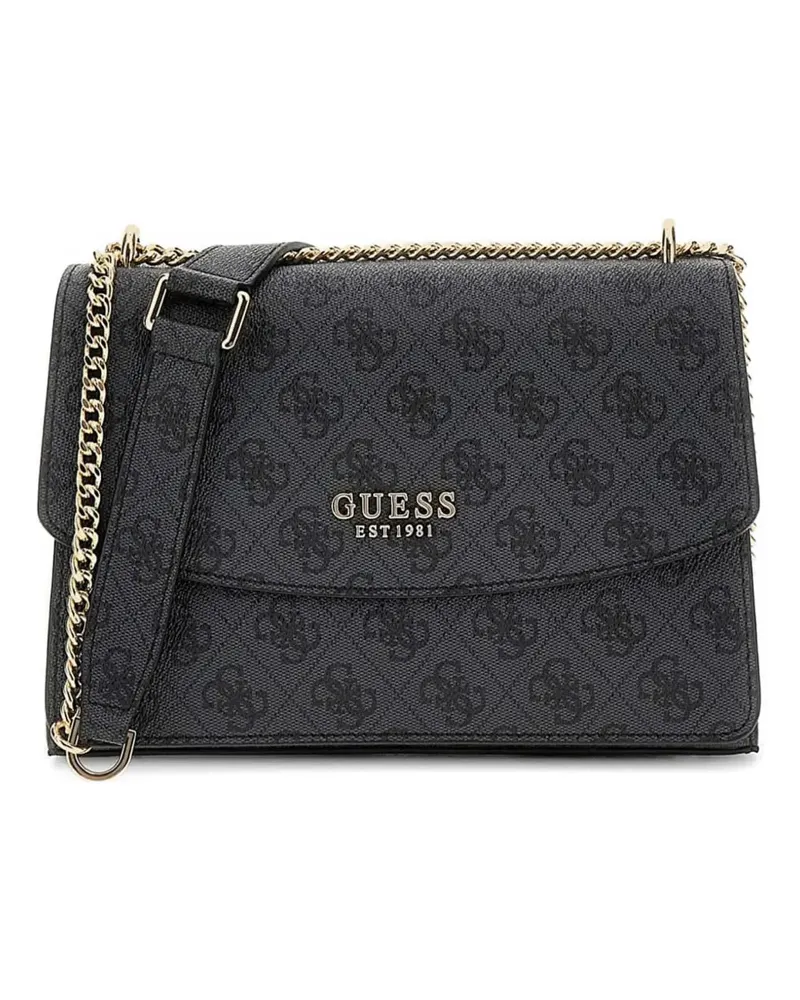 Guess Calista Convertible Umhängetasche mit Monogramm-Print - Grau Grau