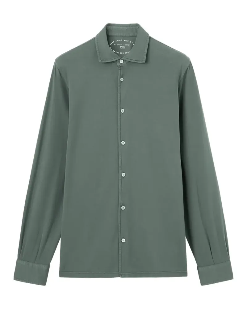 Fedeli long-sleeve knitted shirt - Grün Grün