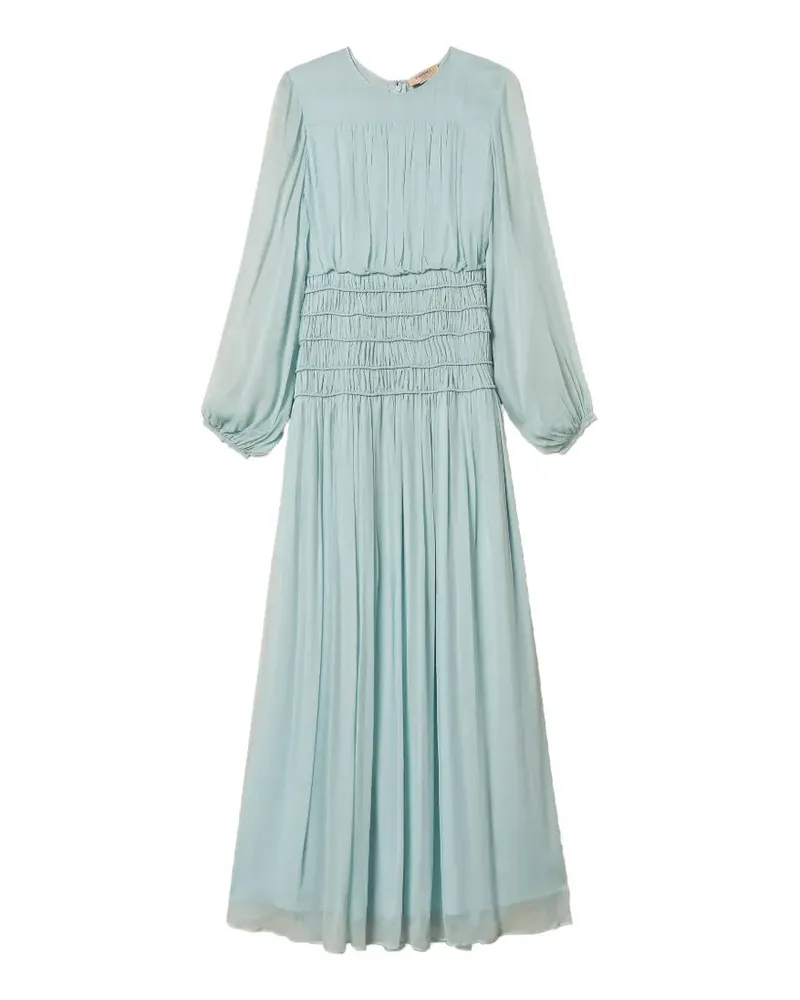 Twin-Set gathered-bodice maxi dress - Blau Blau