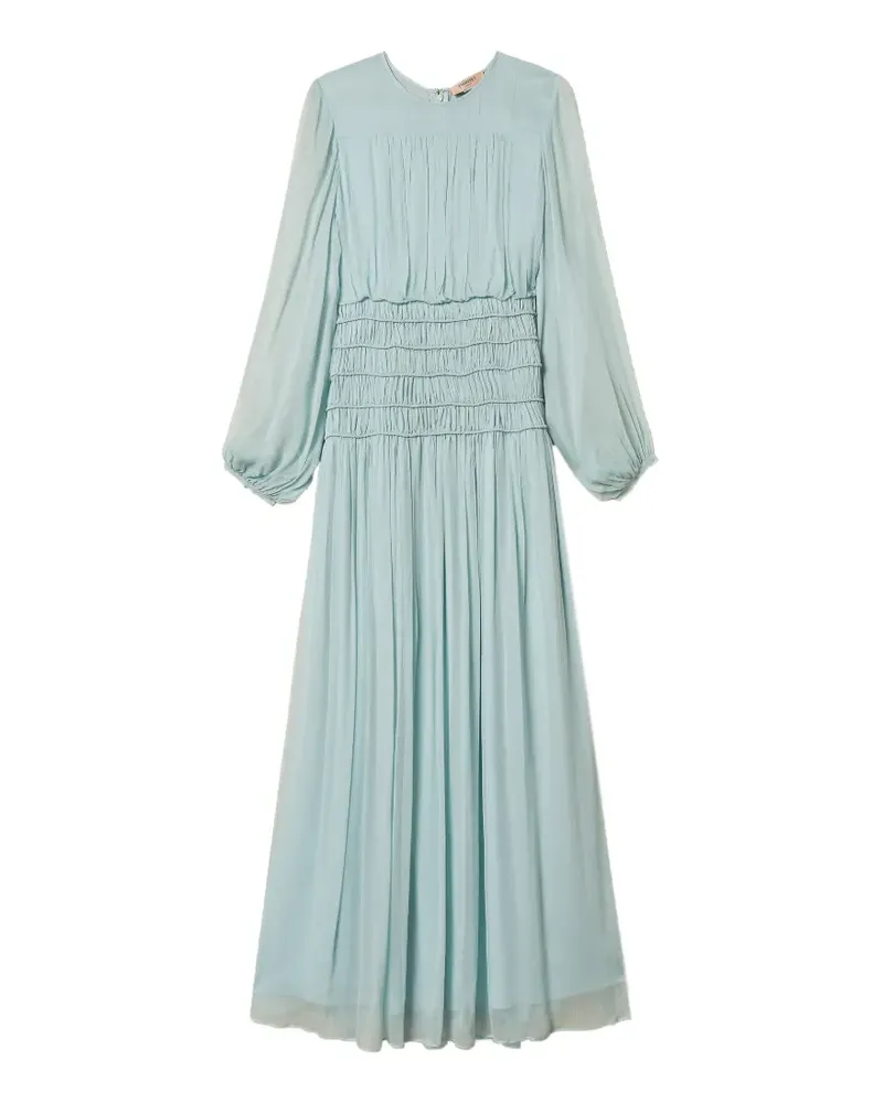 Twin-Set gathered-bodice maxi dress - Blau Blau