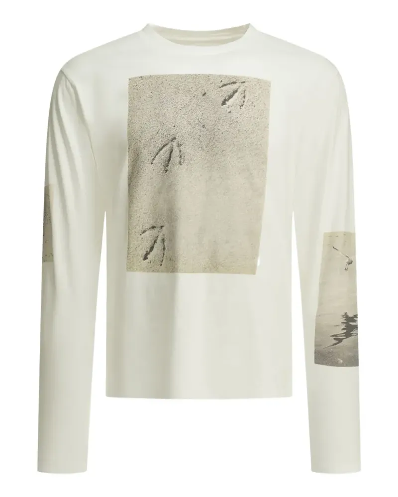 KAPITAL graphic-print long-sleeves T-shirt - Weiß Weiß