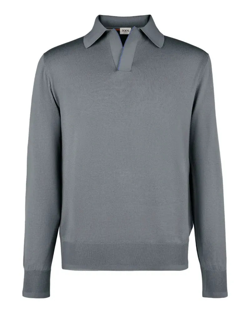 TOD'S polo shirt in merino-wool - Grau Grau