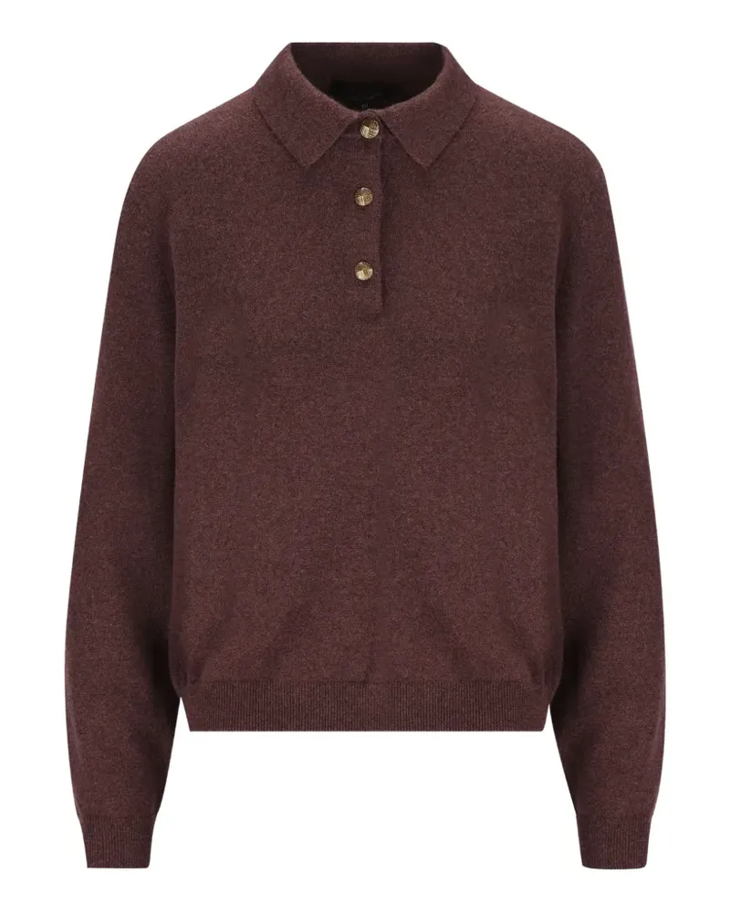 Loro Piana button-up knitted polo sweater - Rot Rot