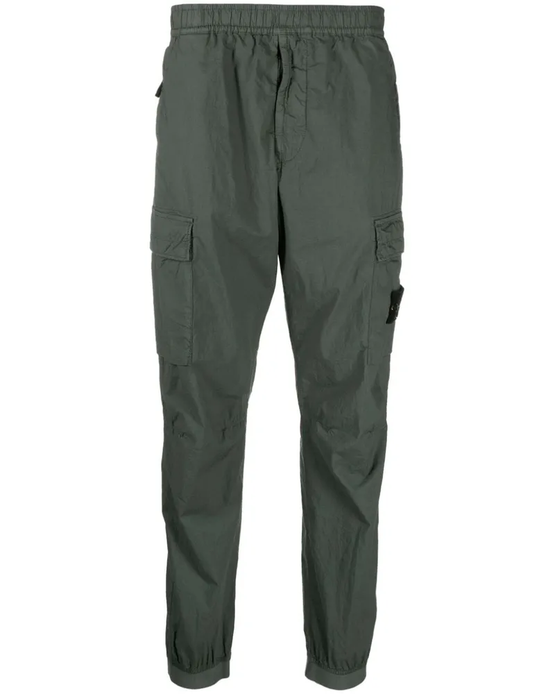 Stone Island Tapered-Cargohose mit Kompass-Patch - Grün Grün