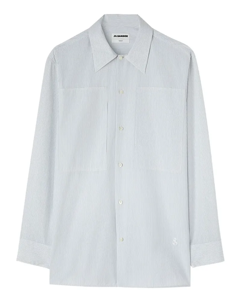 Jil Sander Gestreiftes Hemd - Blau Blau