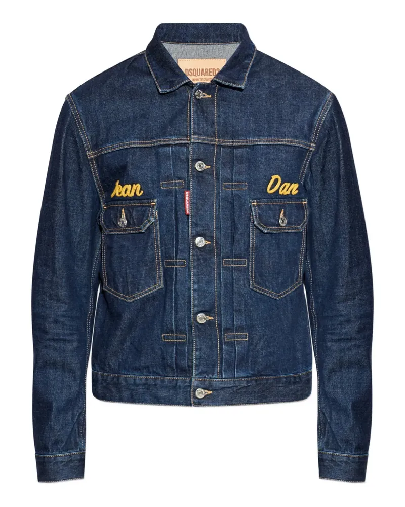 Dsquared2 embroidered-detail denim jacket - Blau Blau