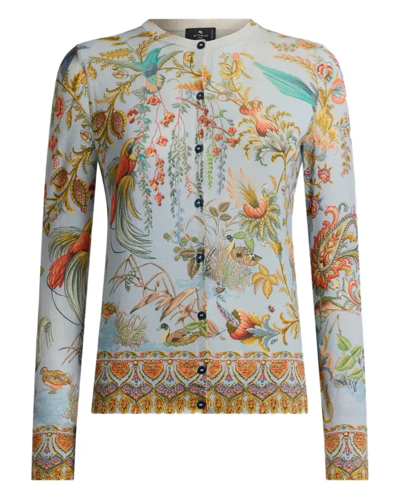 Etro Verzierter Cardigan - Blau Blau