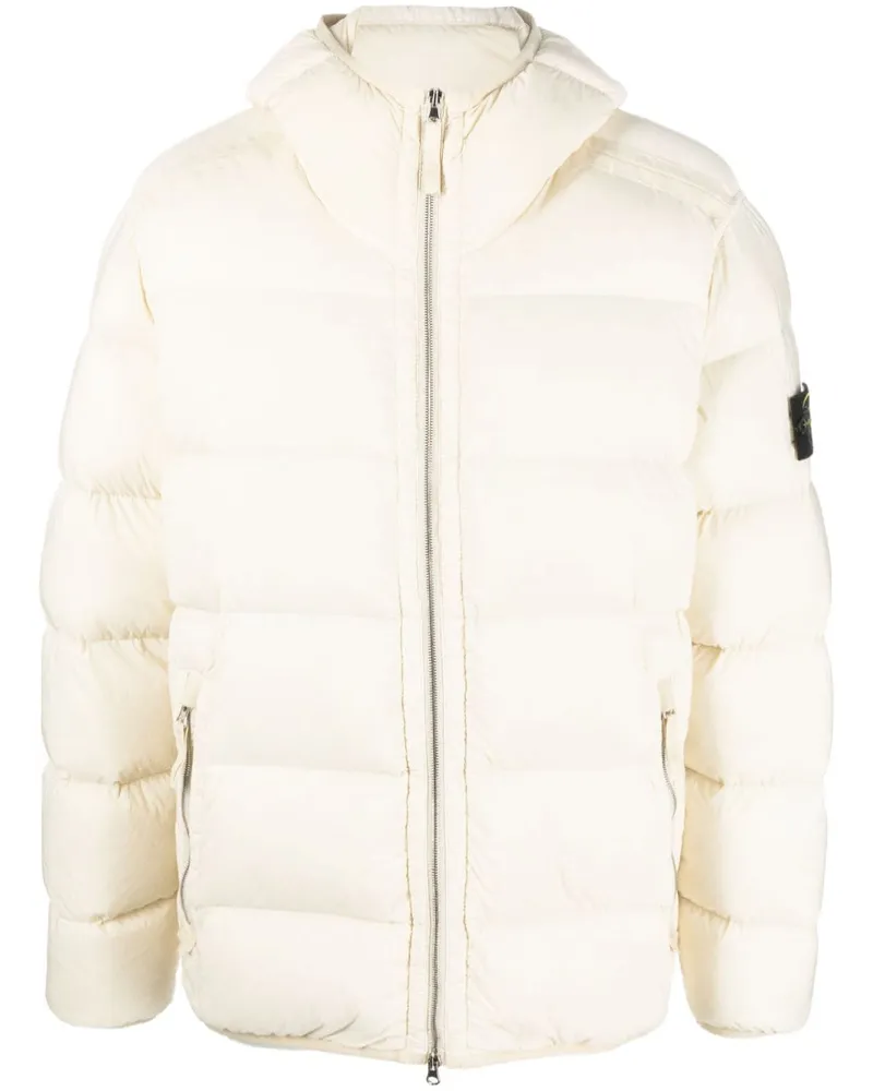 Stone Island Daunenmantel mit Kapuze - Nude Nude