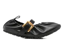 Ballerinas mit Schnalle - Schwarz