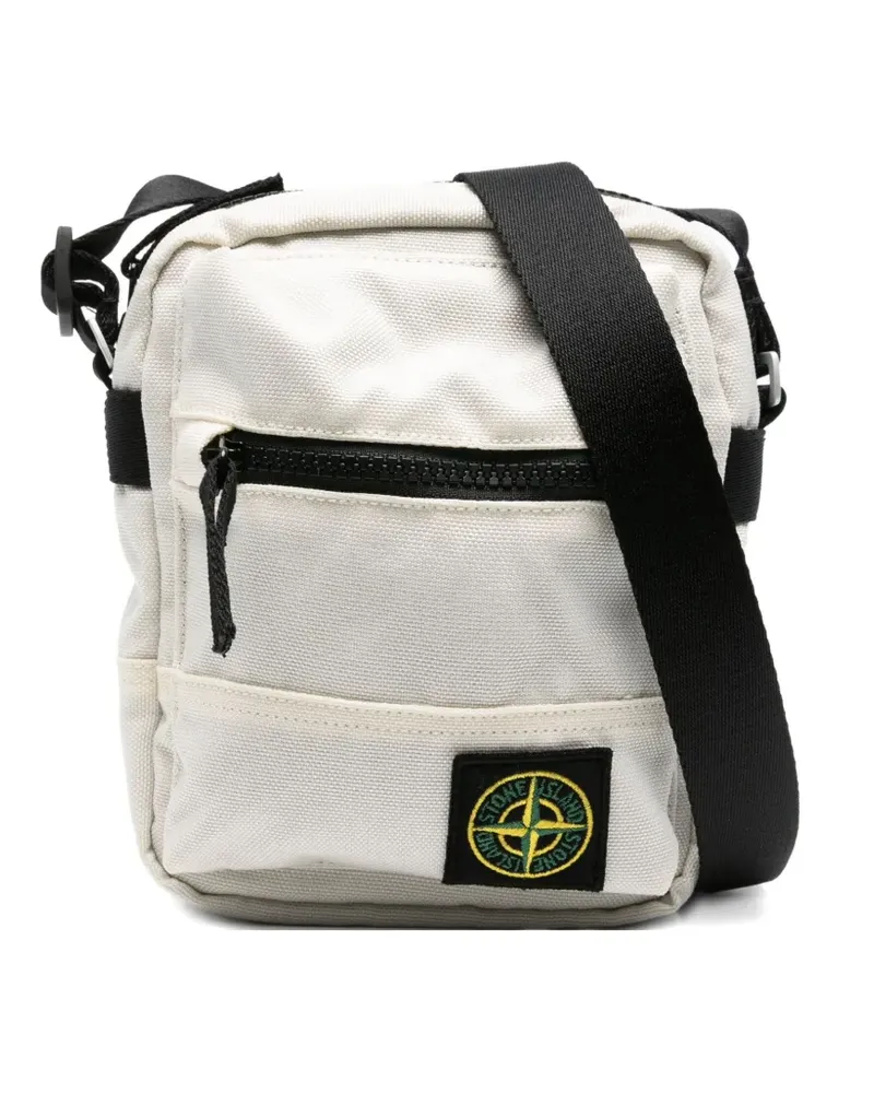 Stone Island Kuriertasche mit Logo-Patch - Nude Nude