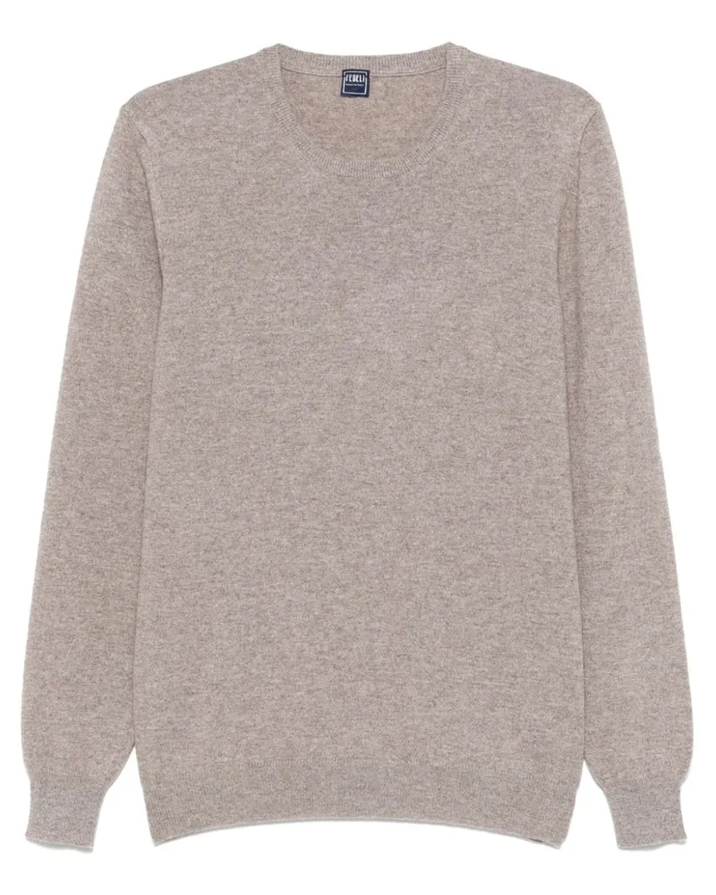 Fedeli Klassischer Kaschmirpullover - Grau Grau