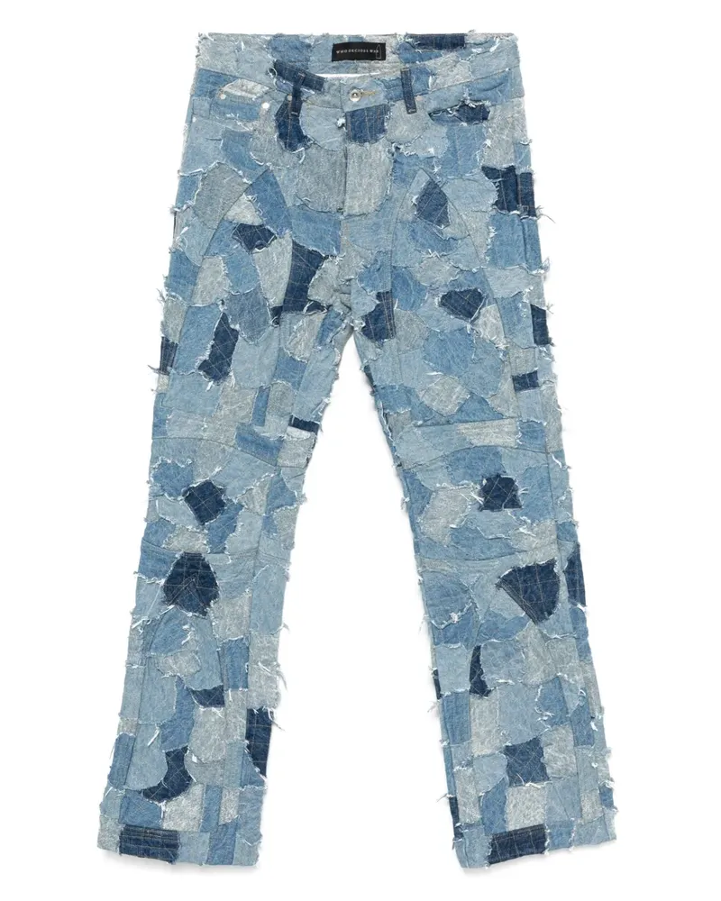 WHO DECIDES WAR Boro Moto Jeans - Blau Blau