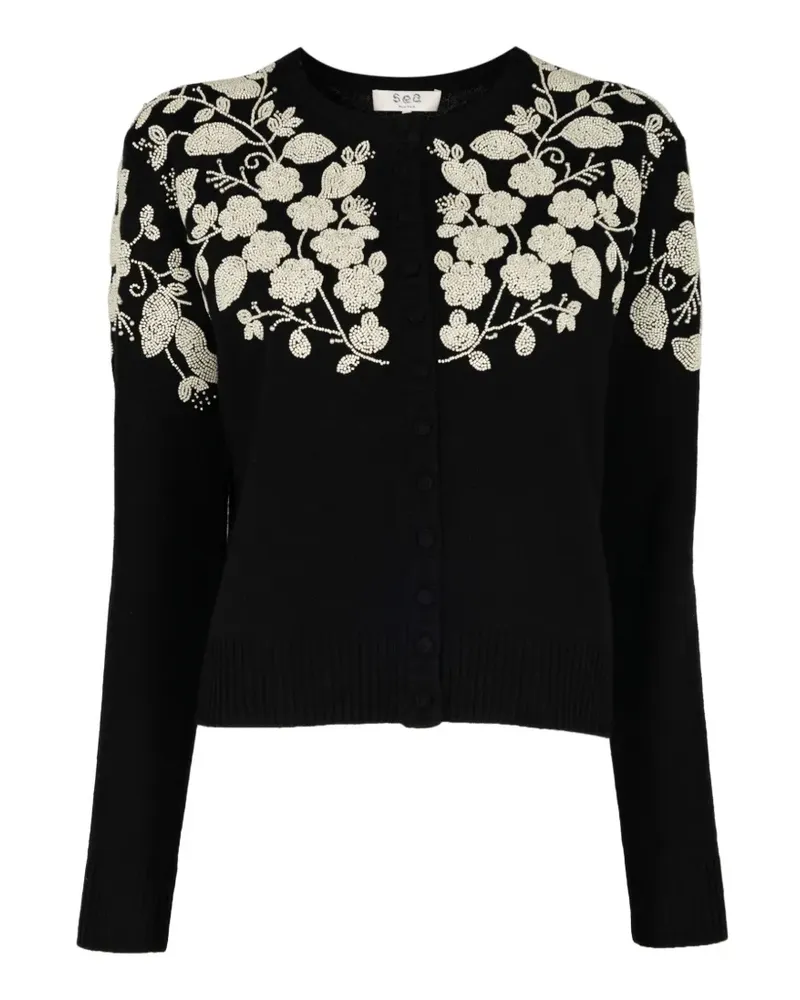 Sea Shiloh bead-embellished cardigan - Schwarz Schwarz