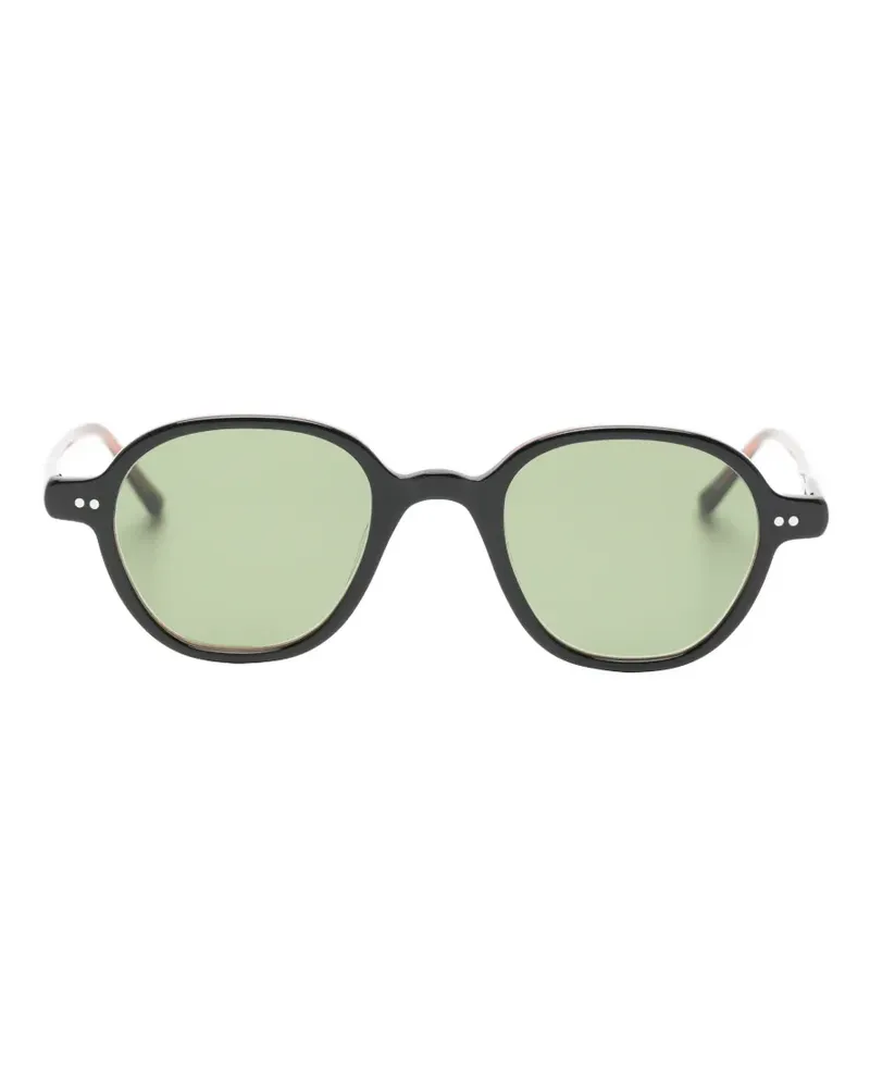 Lesca Babu Sonnenbrille mit rundem Rahmen - Schwarz Schwarz
