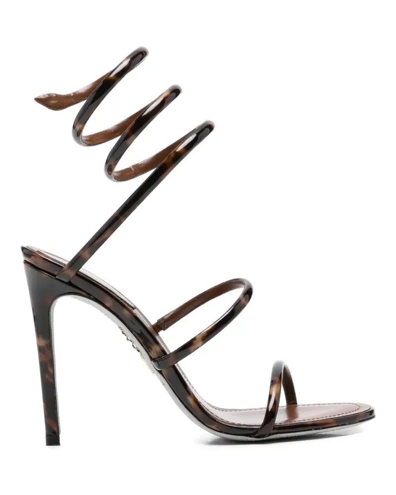 René Caovilla Cleo tortoiseshell-effect sandals - Braun Braun