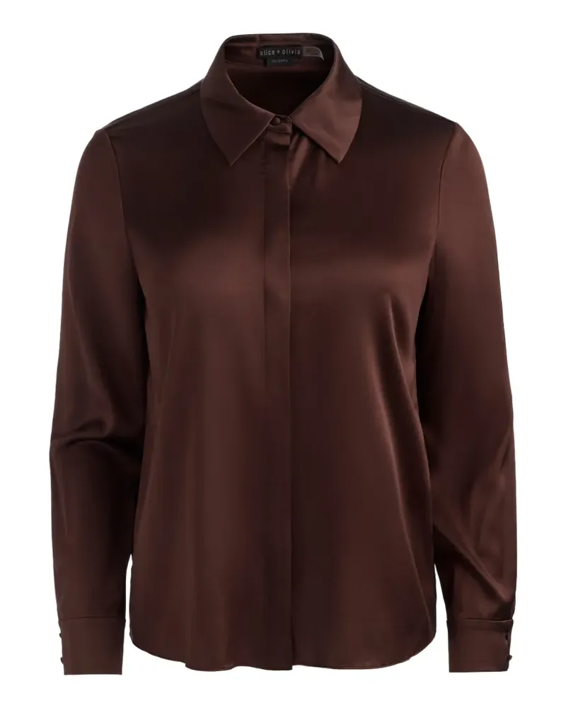 Alice + Olivia Willa long-sleeve shirt - Braun Braun