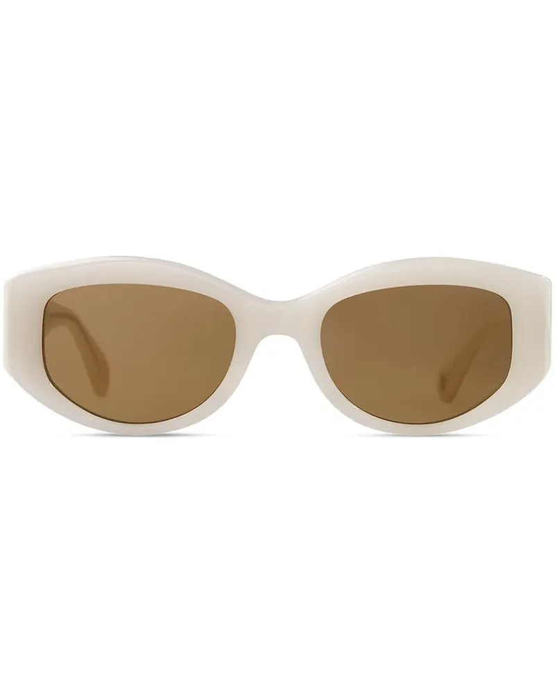 Garrett Leight Retro Biggie Sonnenbrille - Weiß Weiß