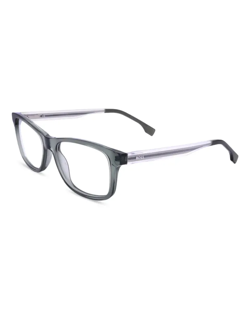 HUGO BOSS Brille mit eckigem Gestell - Grau Grau