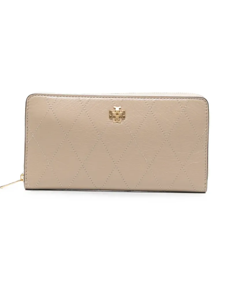 Tory Burch Dalen Portemonnaie mit Rautensteppung - Nude Nude