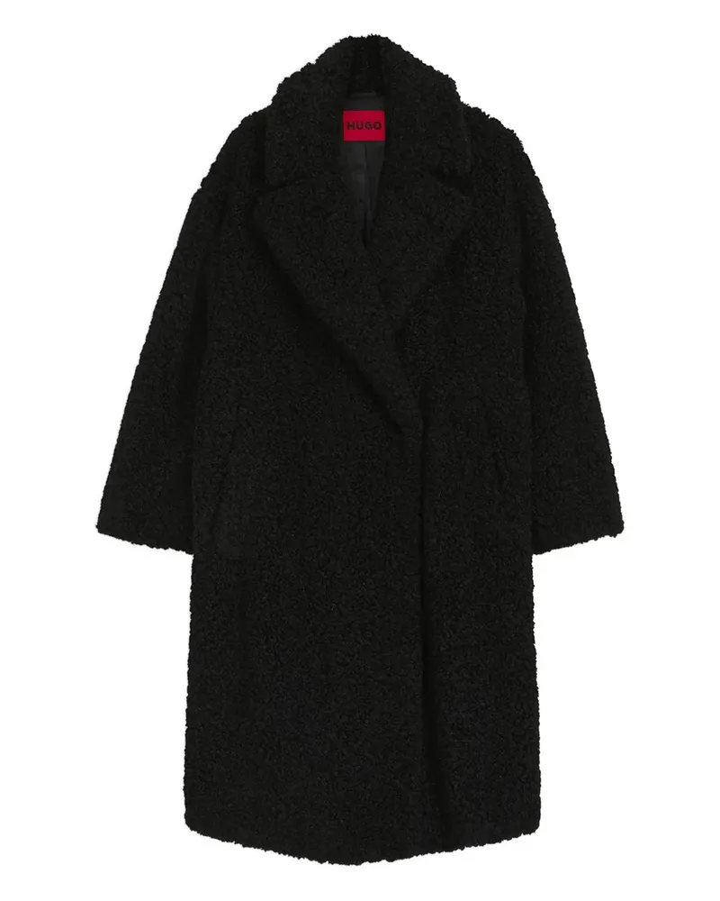 HUGO BOSS Doppelreihiger Mantel - Schwarz Schwarz