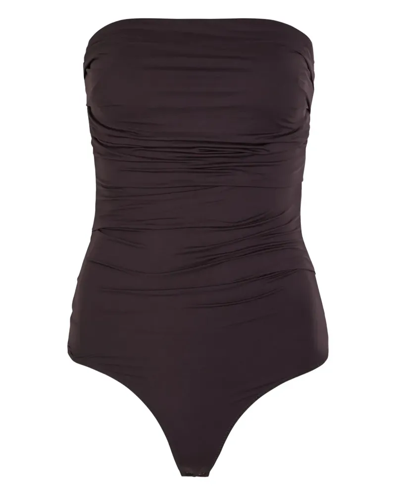 AGOLDE ruched strapless body - Braun Braun