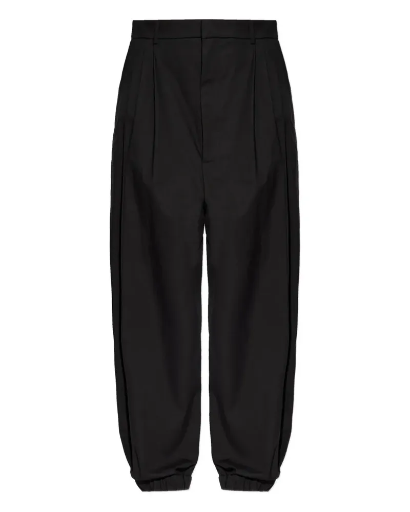 Moschino pleated cuff trousers - Schwarz Schwarz
