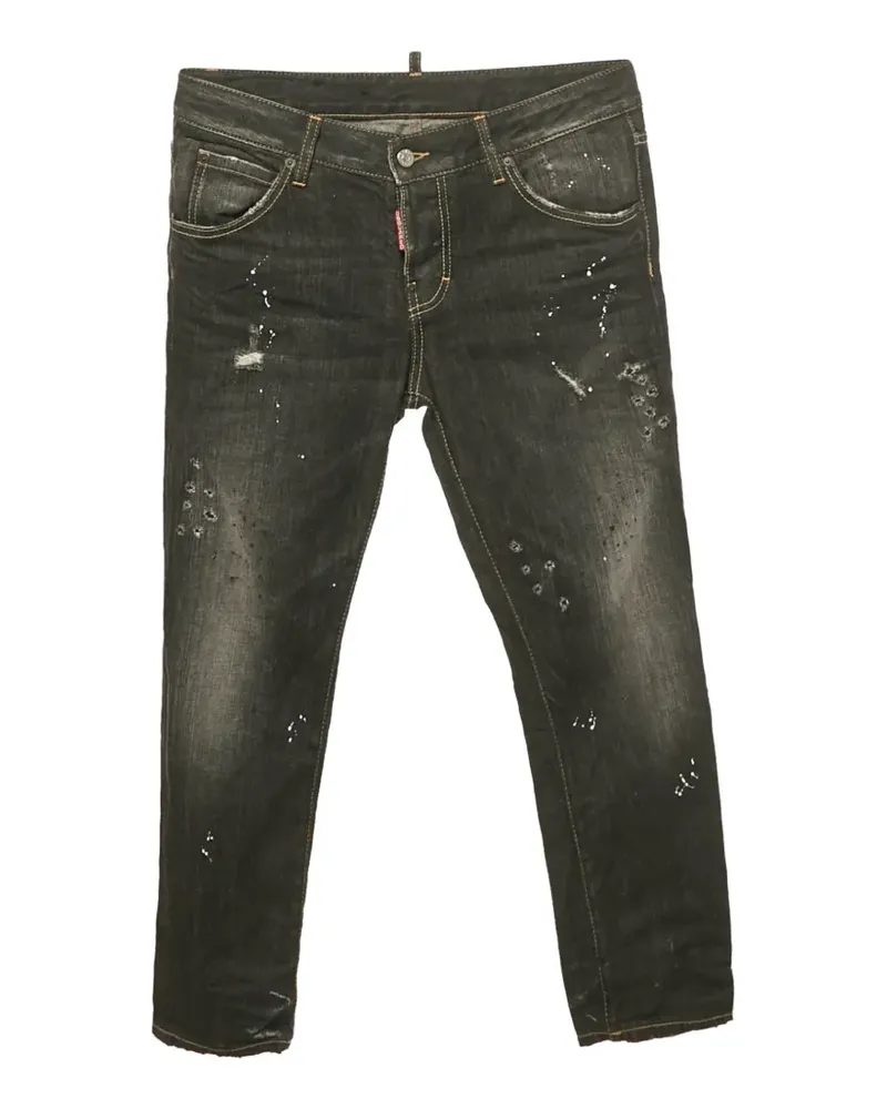 Dsquared2 splash-detail low-waist jeans - Grau Grau