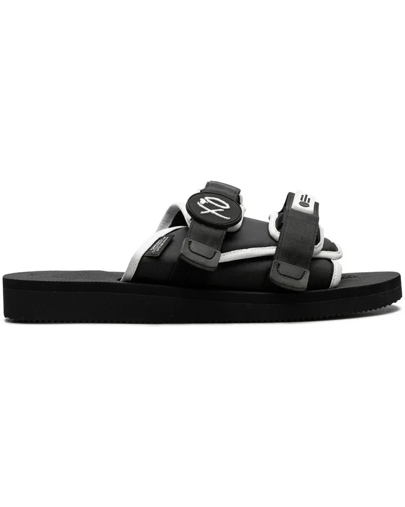 SUICOKE XO Moto The Weeknd - Black Pantoletten - Schwarz Schwarz