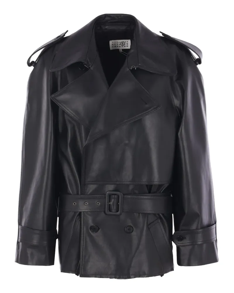 Maison Margiela Klassische Lederjacke - Schwarz Schwarz