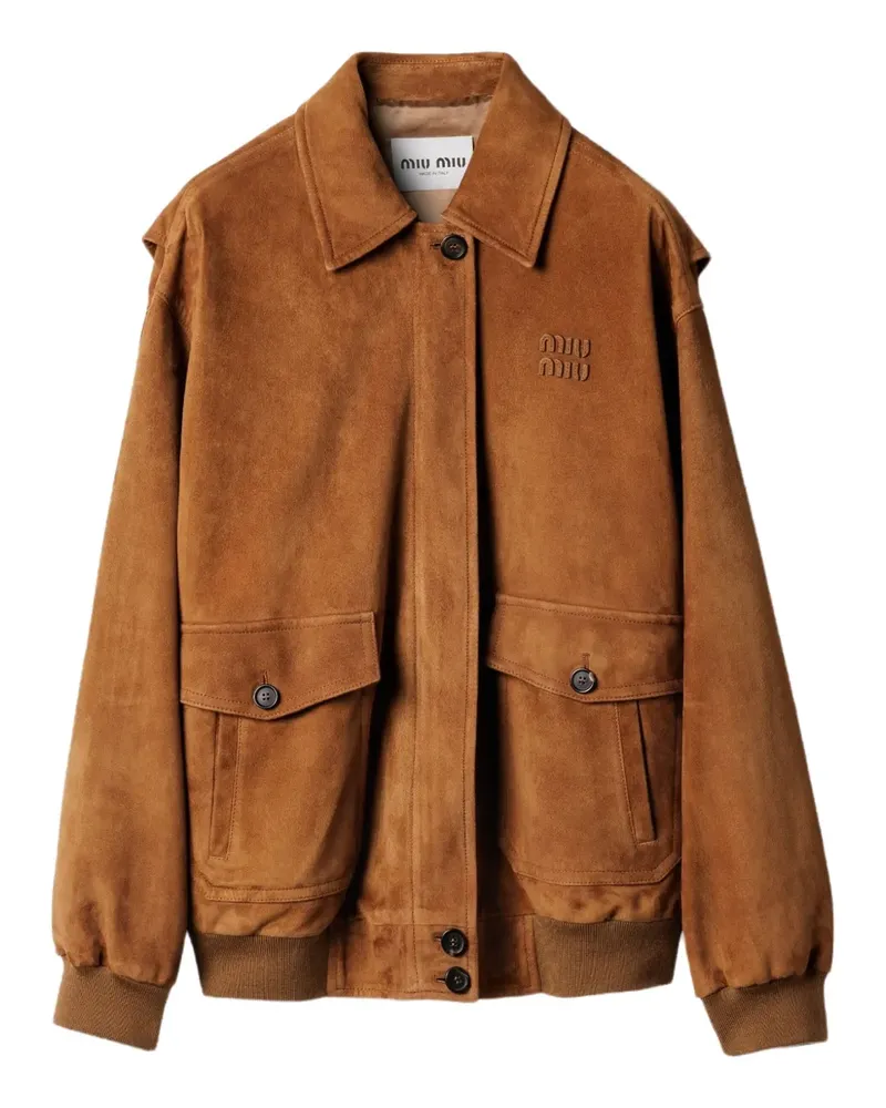 Miu Miu Jacke aus Wildleder - Braun Braun