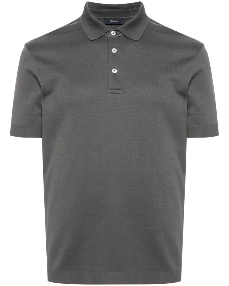 Herno Klassisches Poloshirt - Grau Grau