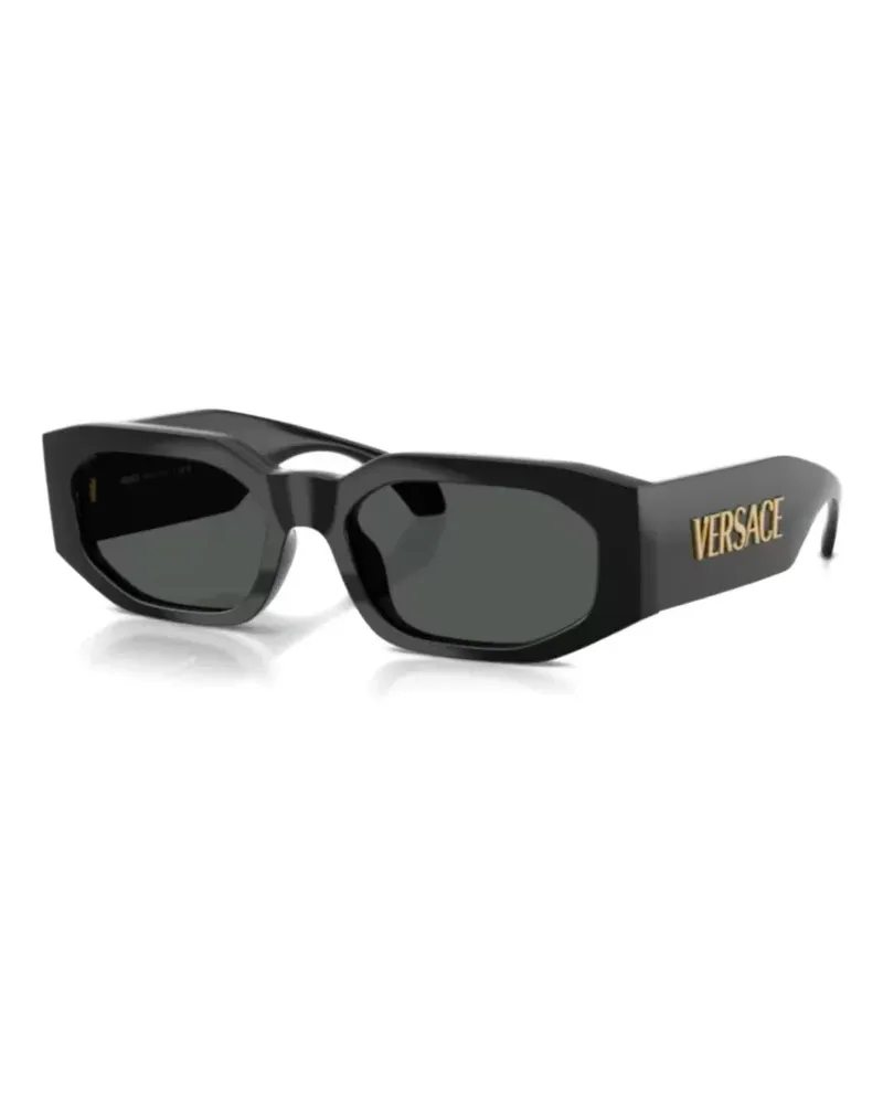 Versace logo-plaque square-frame sunglasses - Schwarz Schwarz
