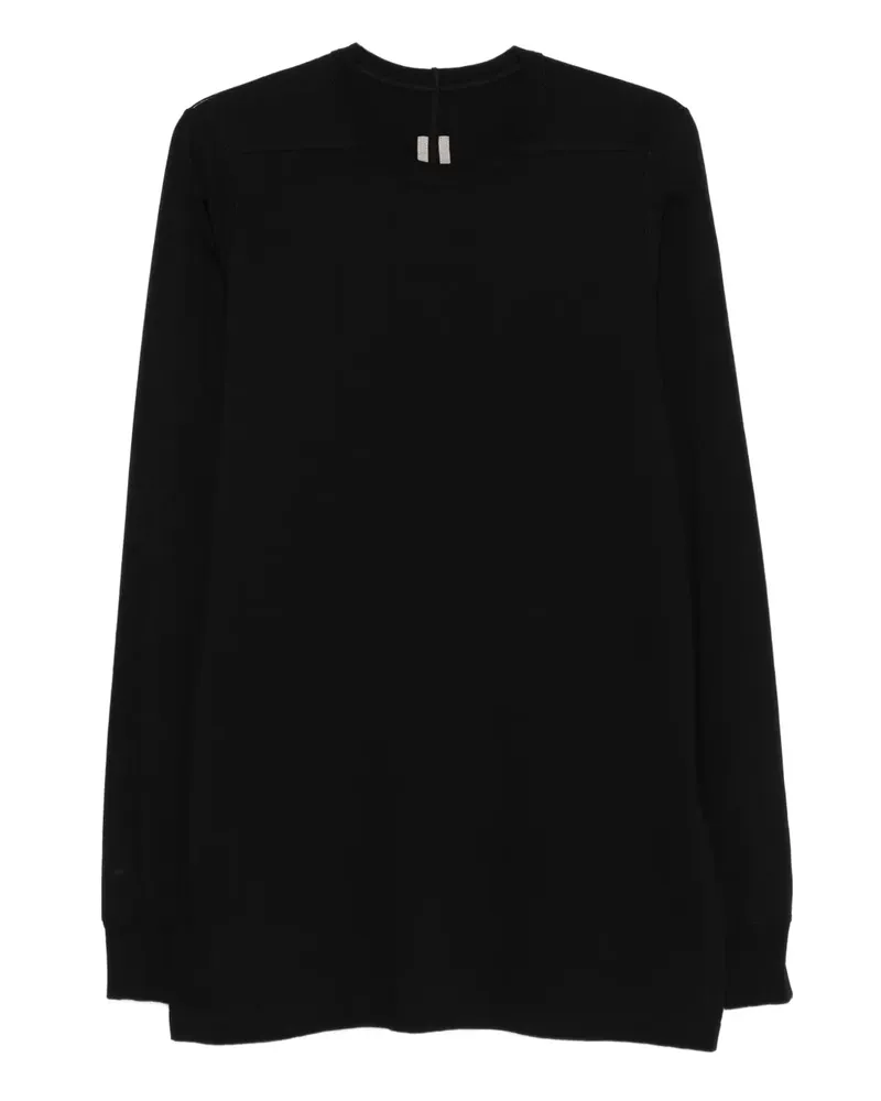 Rick Owens Langarmshirt mit Rundhalsausschnitt - Schwarz Schwarz