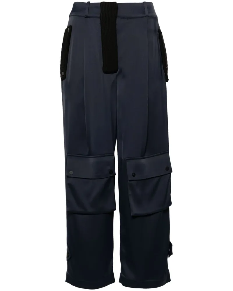 THE MANNEI Umea Cargohose mit Falten - Blau Blau