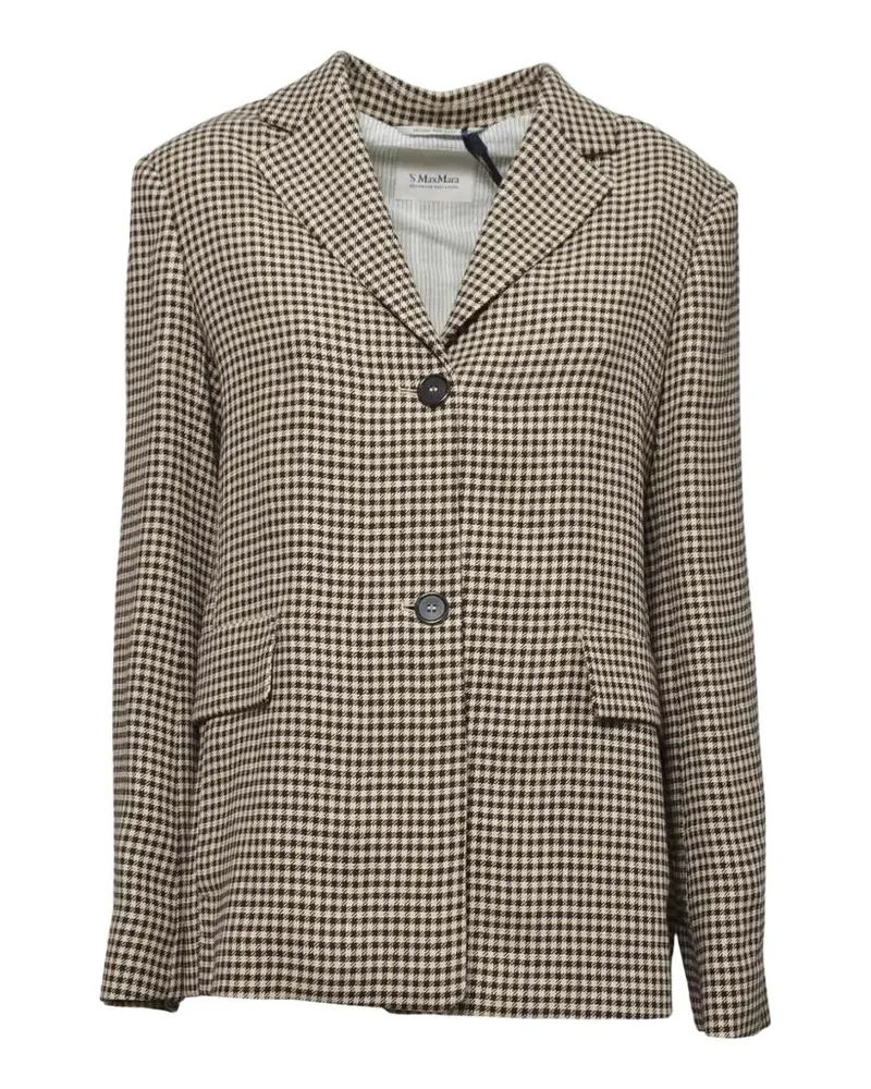 Max Mara Kariertes Sakko - Nude Nude