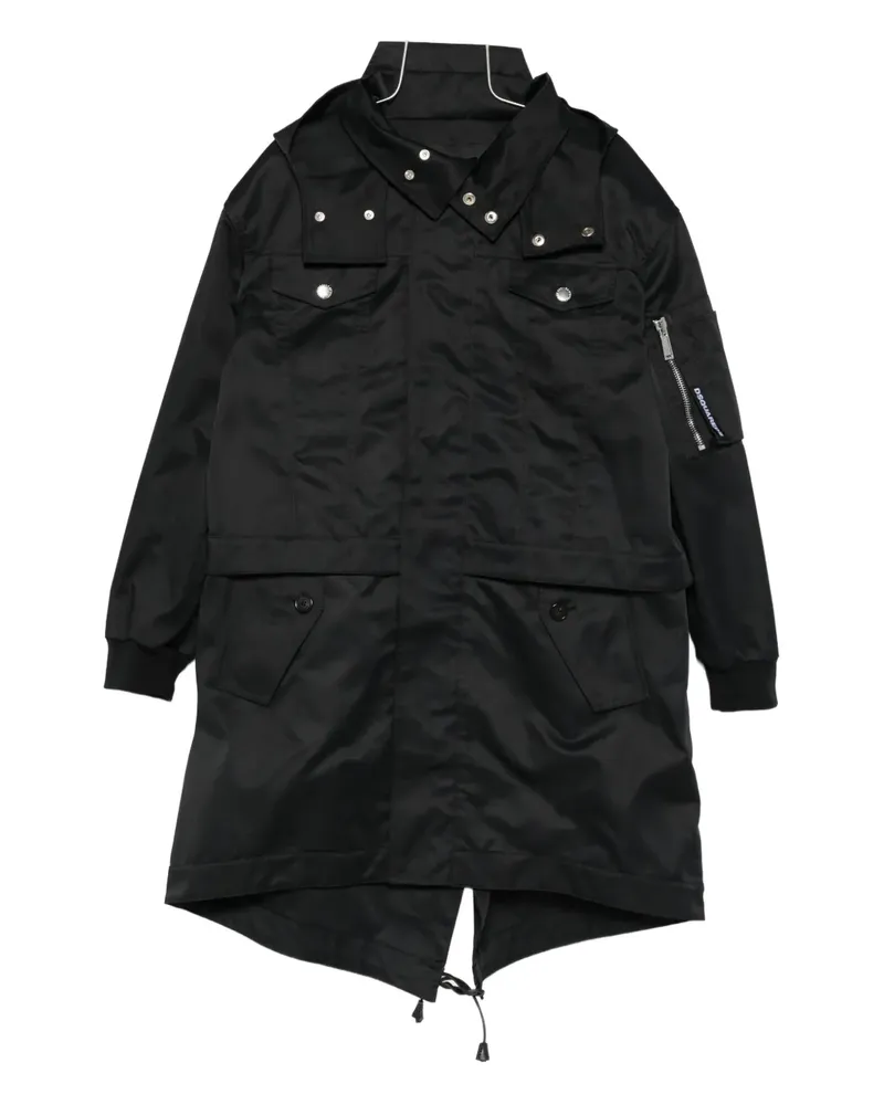 Dsquared2 panelled pocket coat - Schwarz Schwarz