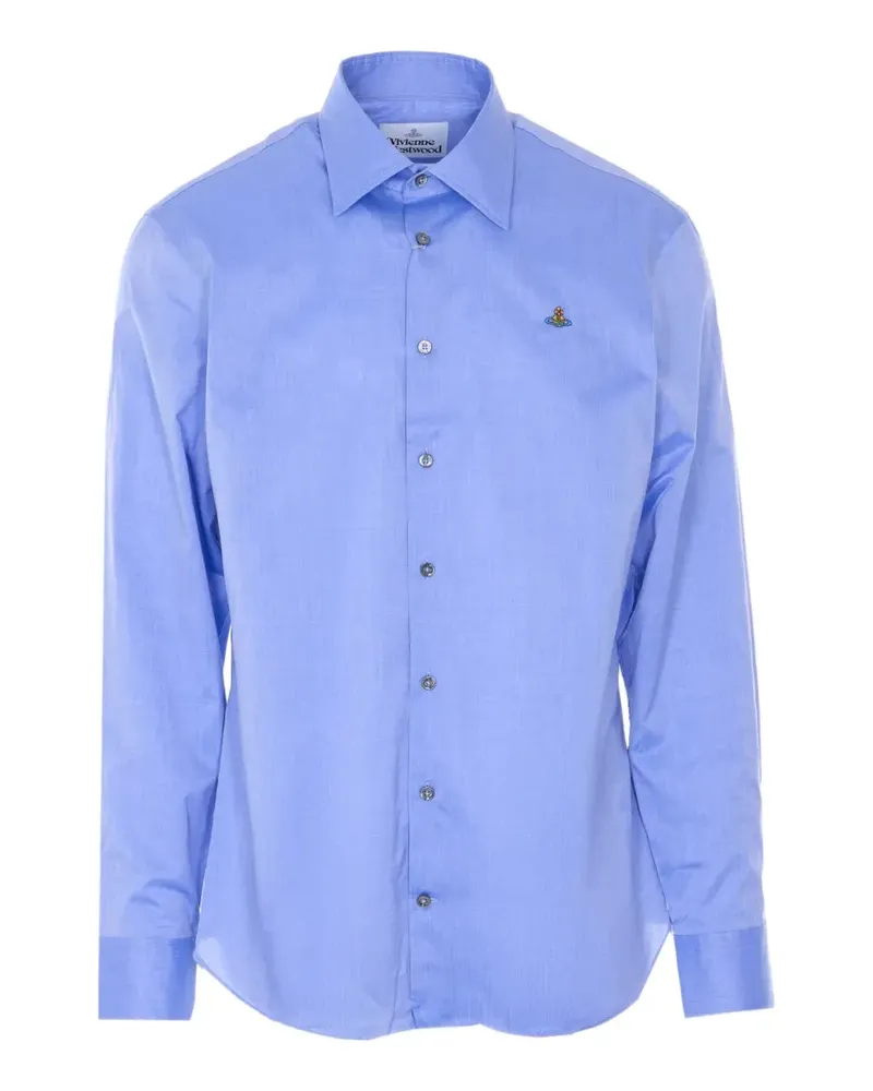 Vivienne Westwood Ghost embroidered-logo shirt - Blau Blau