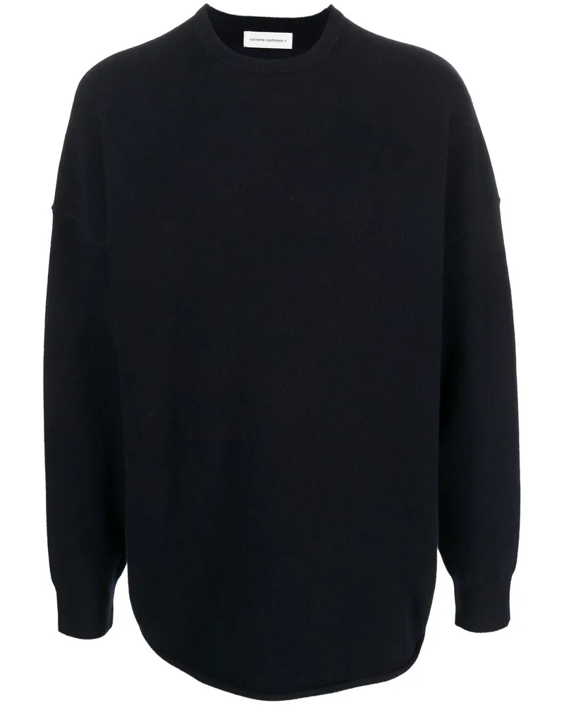 extreme cashmere Kaschmirpullover mit Rundhalsausschnitt Blau