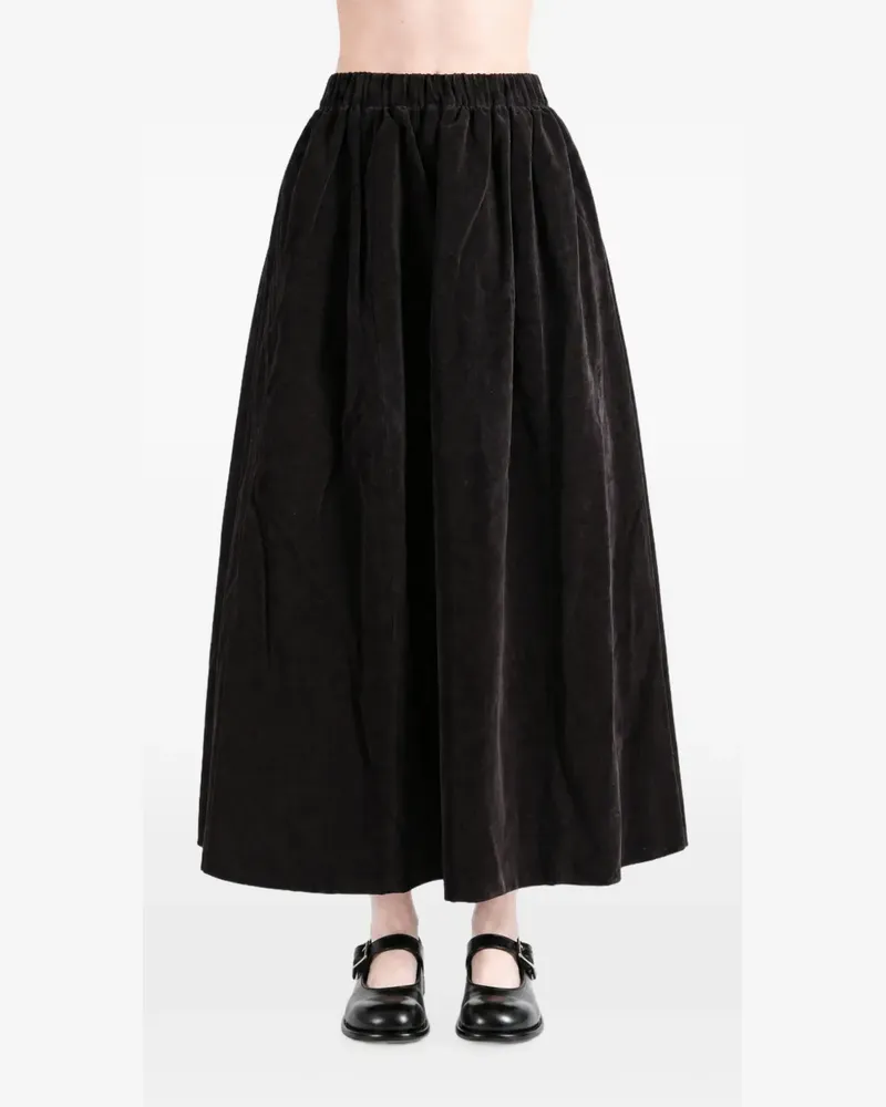 Casey Casey Ghosty corduroy elasticated midi skirt - Braun Braun