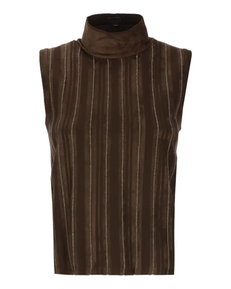 D.EXTERIOR stripe-pattern sleeveless top - Braun Braun
