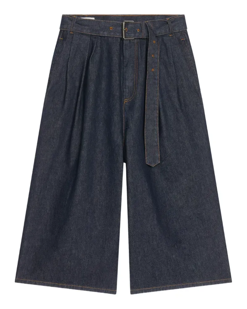 Dries van Noten Jeans-Shorts mit Gürtel - Blau Blau